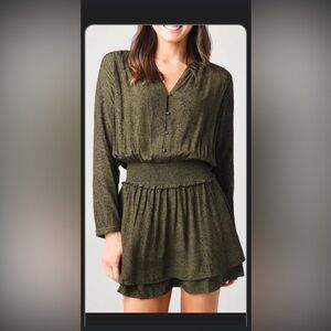 Elegant Olive Green Women's Dress